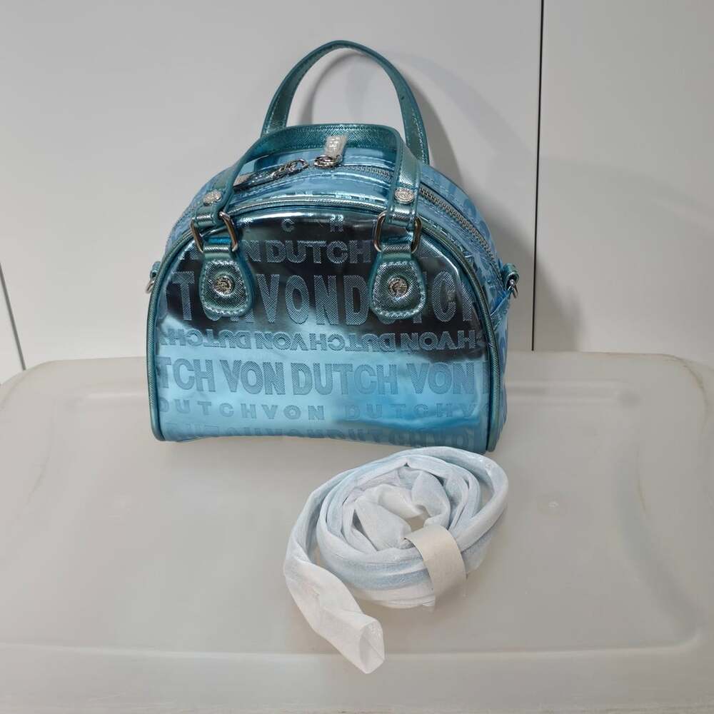 Metallic Blue Reflective Bowling Bag – Von Dutch